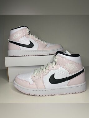 Nike Air Jordan 1 Mid Barely Rose Light Violet Women's 8.5